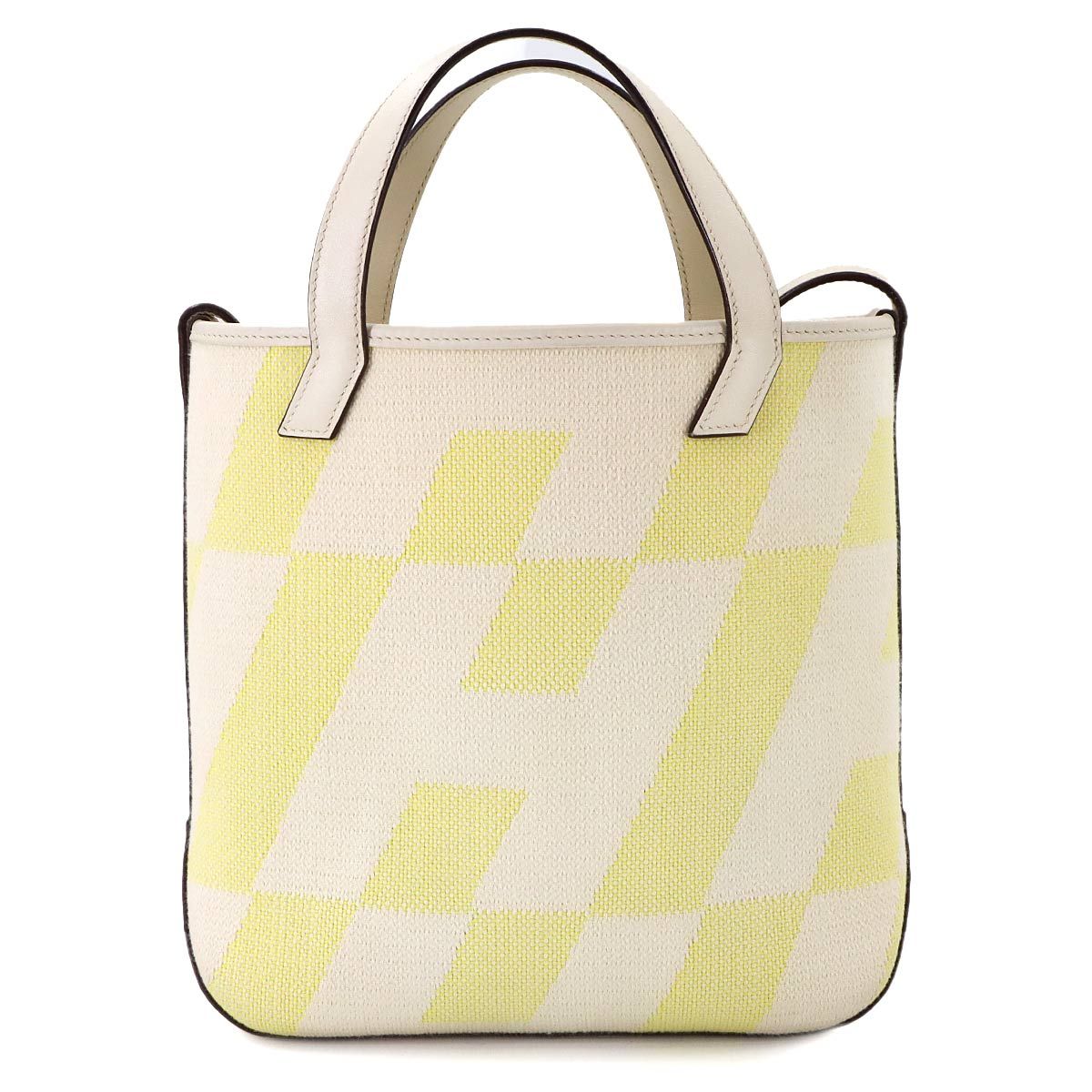 エルメス HERMES Hアンビエ 27 PM 2way トート ショルダー バッグ Hトワルキャンバス スイフト エクリュ B刻印 90294411