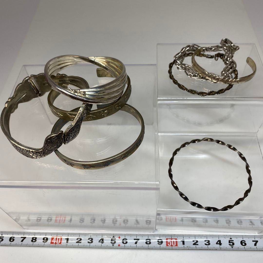 silver刻印 銀製 ブレスレット バングル 144g