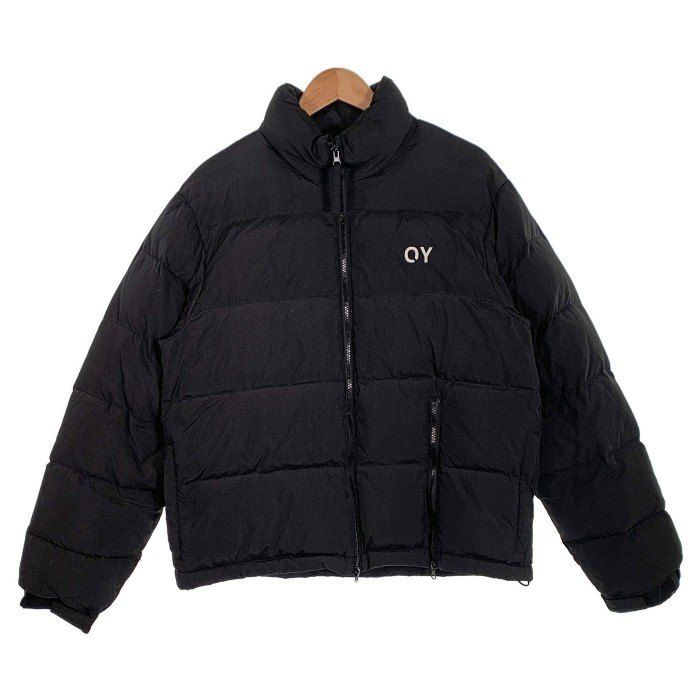 OY オーワイ SIDE ZIPPER LOGO DOWN JUMPER サイドジッパー ロゴプリント ダウンジャケット ブラック Size -