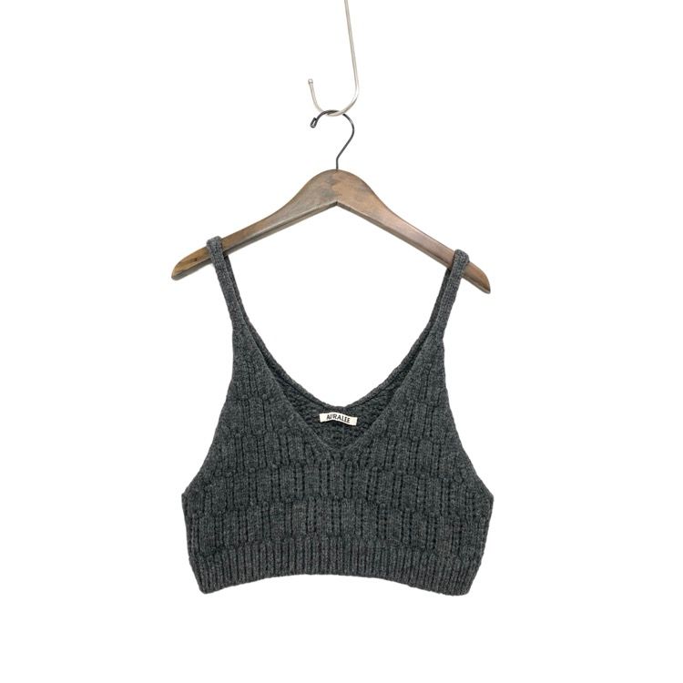 AURALEE WOOL CORD RIB KNIT CAMISOLE