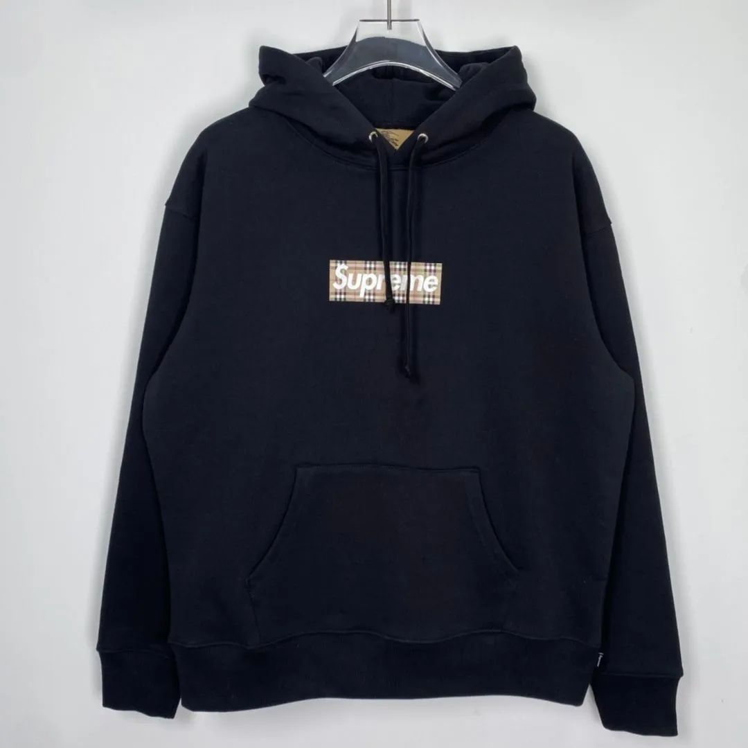 Supreme / Burberry Box Logo Hooded Sweatshirt 