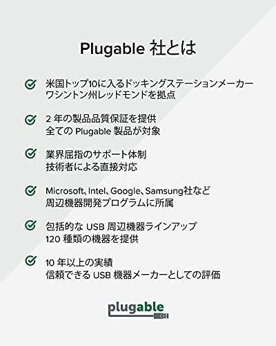 Plugable 4-in-1 Thunderbolt 4 ハブ USBC-HDMI 変換アダプター付き