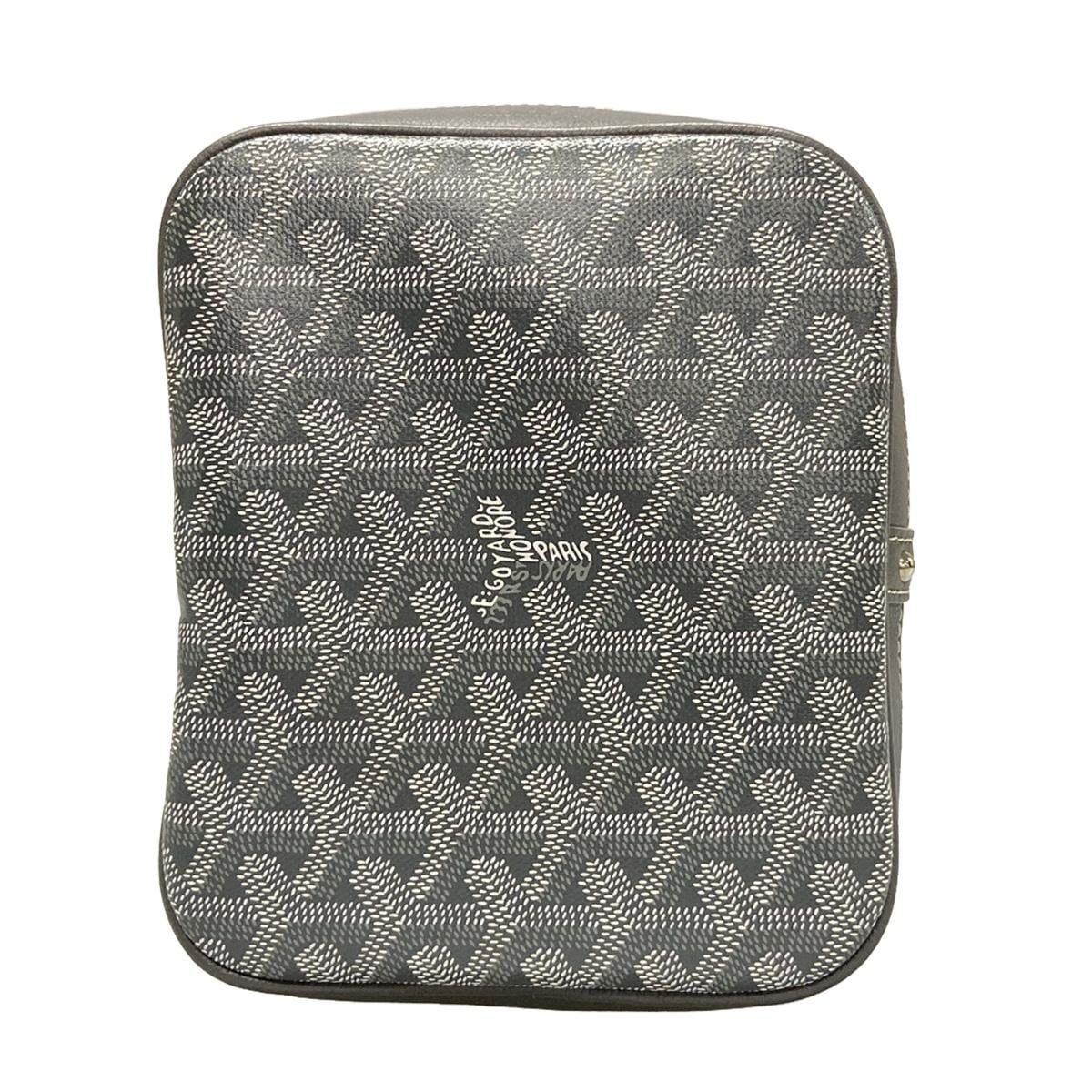 GOYARD(ゴヤール) ショルダーバッグ美品 プティ・フロ バケットバッグ グレー 巾着型 レザー - メルカリ