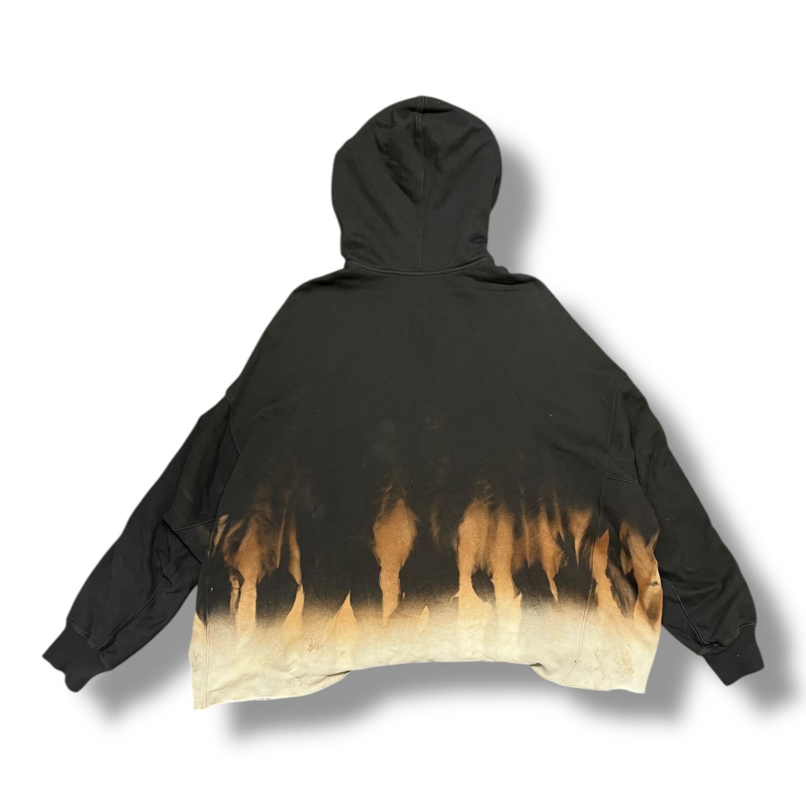 関税込*RICK OWENS DRKSHDW ブリーチ加工 フーディ Rick Owens DRKSHDW 24AW ブリーチ加工プルオーバー スウェット