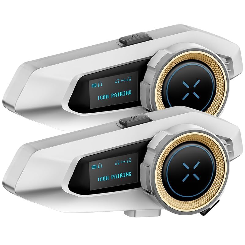 Vaculim バイクインカム Bluetooth 5.3 液晶表示 バイク用 最大10人同時通話 最大通話距離2000m 音楽共有 自動着信応答 音声アシスタント IP6防水 インカム 長持続時間 FMラジオ DSP|CVCノイズ低減 バイク用インカム ユニ