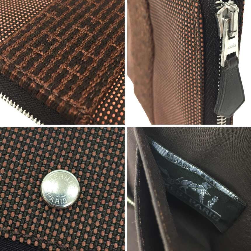 HERMES エルメス エールライン パースPM 折財布 ナイロンキャンバス