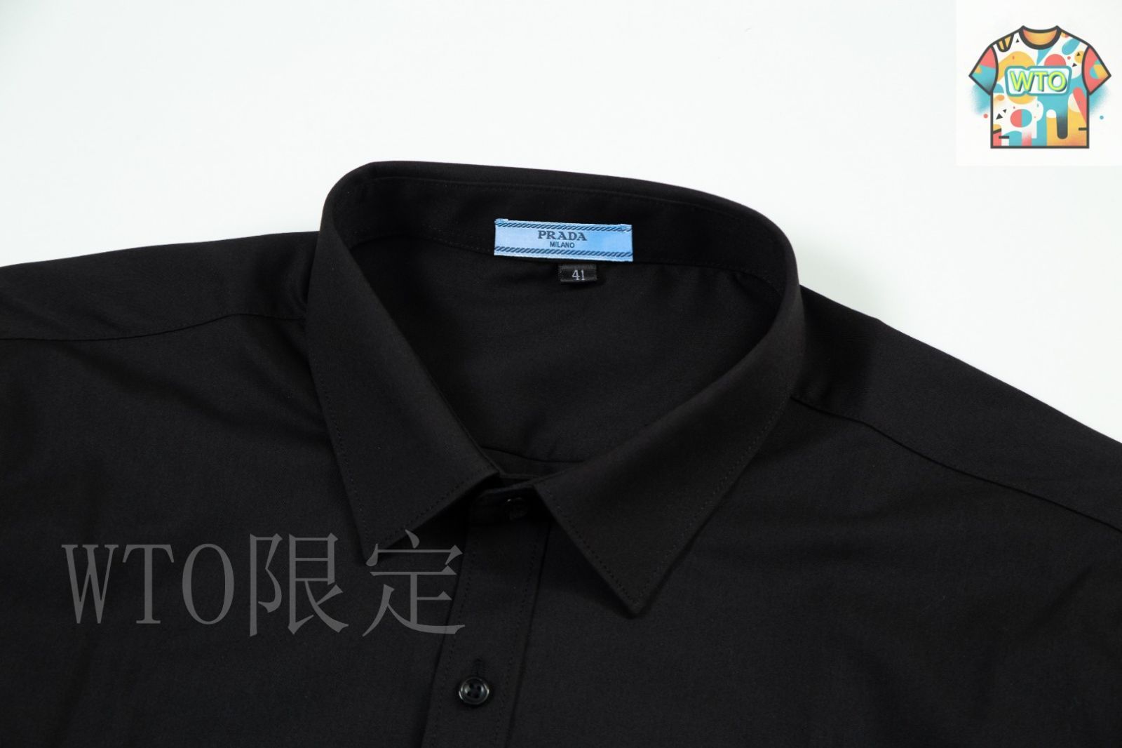 ◆PRADA 最新作◆リネン ロングスリーブ シャツ/Black◆ Prada ロングTシャツ 通販 - FARFETCH