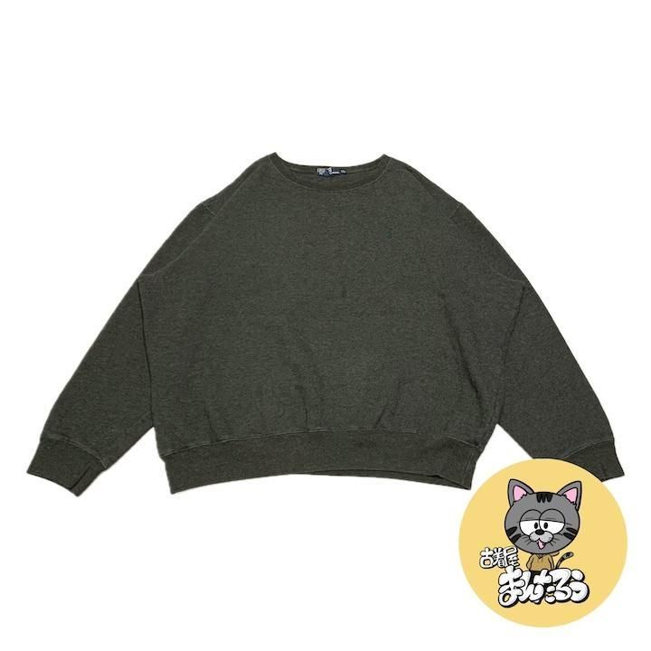 ポロラルフローレン 古着 スウェット ダークグレー 刺繍ロゴ XXL