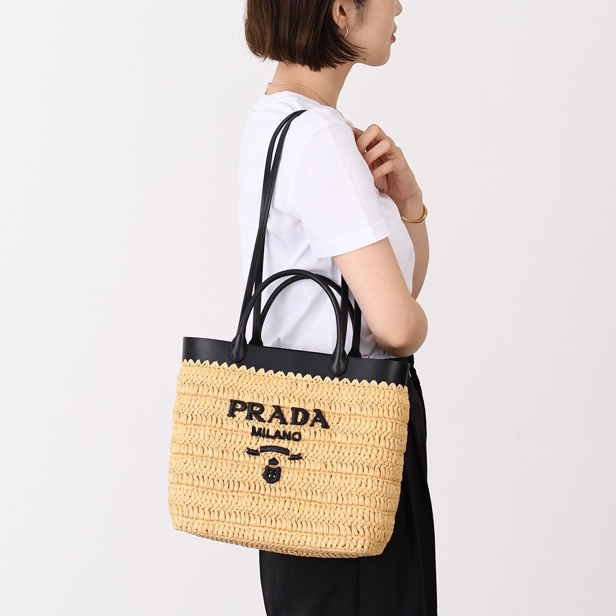 プラダ　かごバッグ PRADA プラダ かごバッグ ハンドバッグ ショルダーバッグ