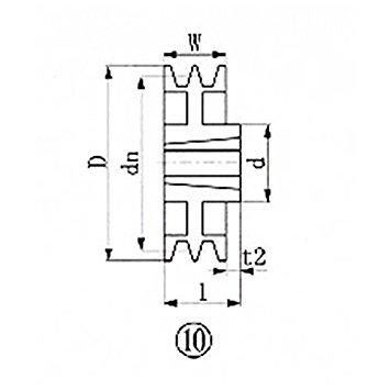 【新品・2営業日で発送】エバオン EVN ブッシングプーリー SPA 300mm 溝数2 SPA3002 1131 3805760