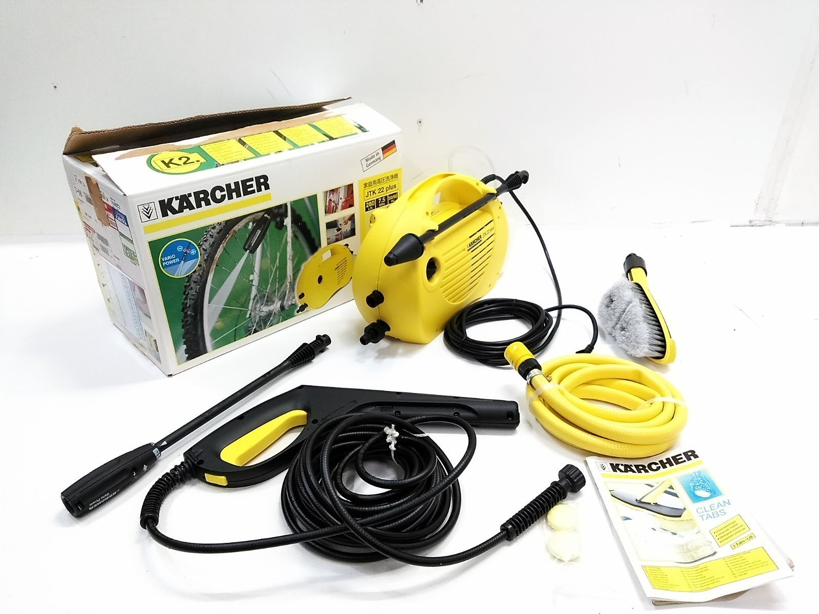 元箱付 KARCHER ケルヒャー 家庭用高圧洗浄機 JTK22 plus 洗車 掃除 取扱説明書付属 50/60Hz □ - メルカリ