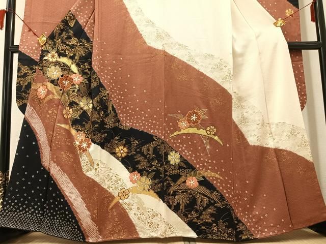 美品 総絞り 手絞り 大柄 金彩 逸品 振袖 フルセット 振り袖