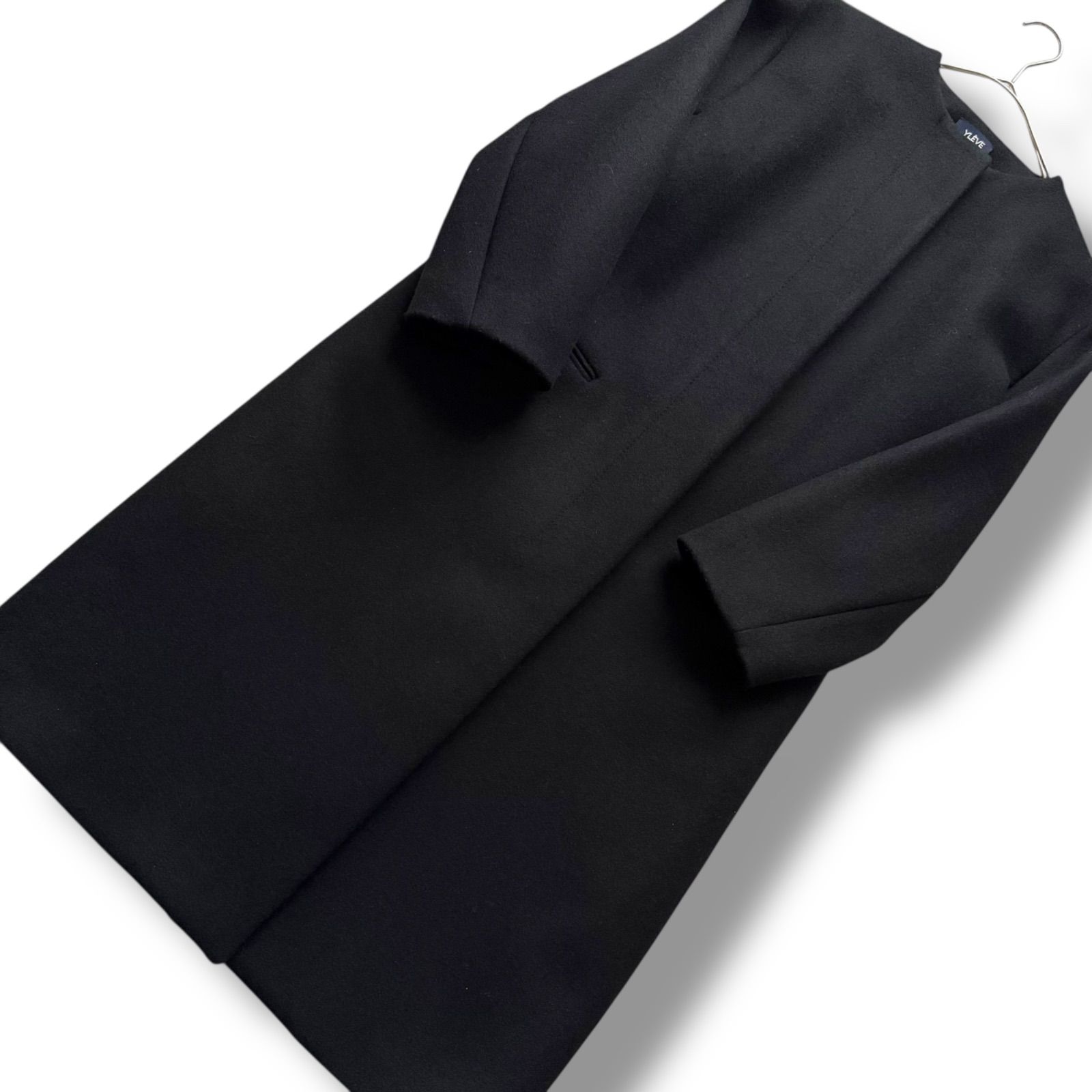 未使用に近い YLEVE ウール100% 美シルエット メルトンウールコート