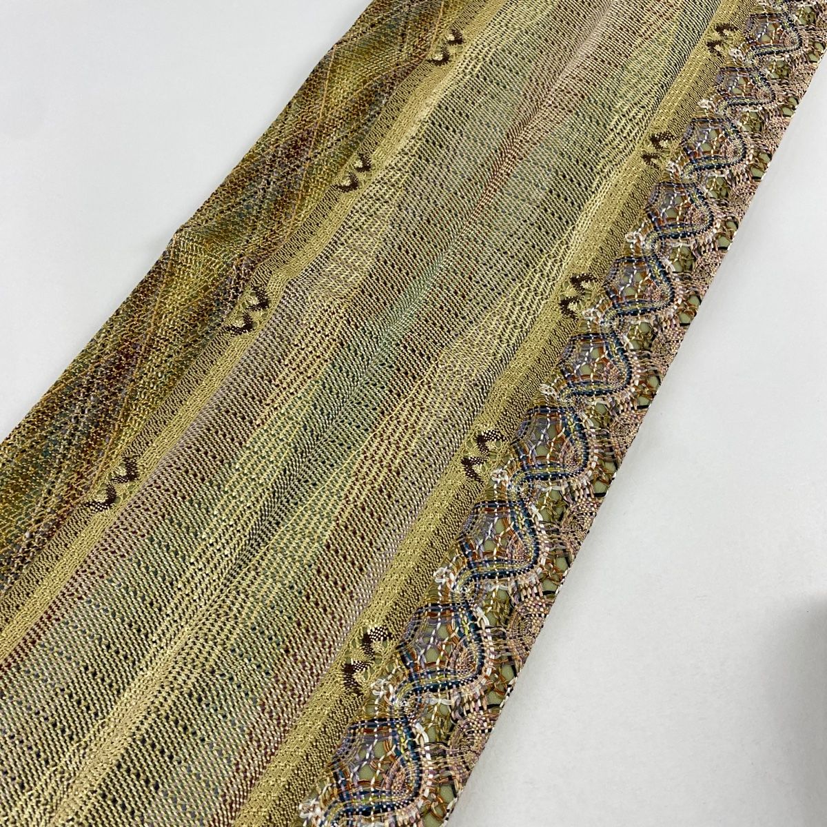 薄黄土色 お太鼓柄