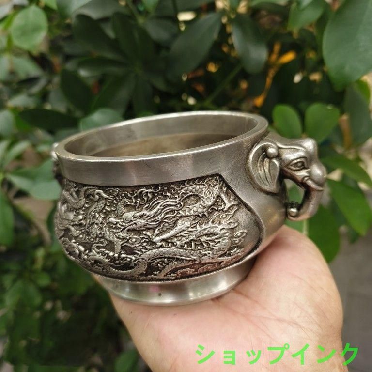 大象耳双龍戯珠香炉 茶道香炉 工芸品 美術品 置物 大象耳双龍戯珠香炉 茶道香炉 工芸品 美術品 置物 - メルカリ