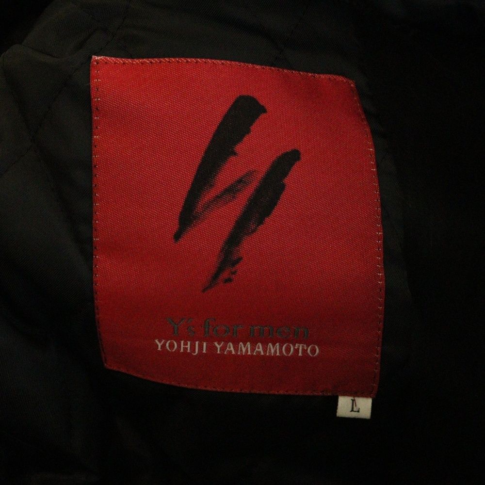 Y's for men ワイズフォーメン 93AW RED LABEL 赤タグ 裏地キルティング カウレザー ダブルライダースジャケット ブラック MI-Y50-716 Y's for men (ワイズフォーメン) 93AW RED LABEL 赤タグ 裏地