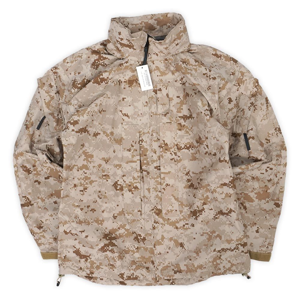 米軍実物 USMC 未使用 デッドストック 00s LIGHTWEIGHT EXPOSURE JACKET USA  GORE-TEX ゴアテックス ジャケット 迷彩 デザートマーパット MEDIUM-REGULAR M-R【中古】