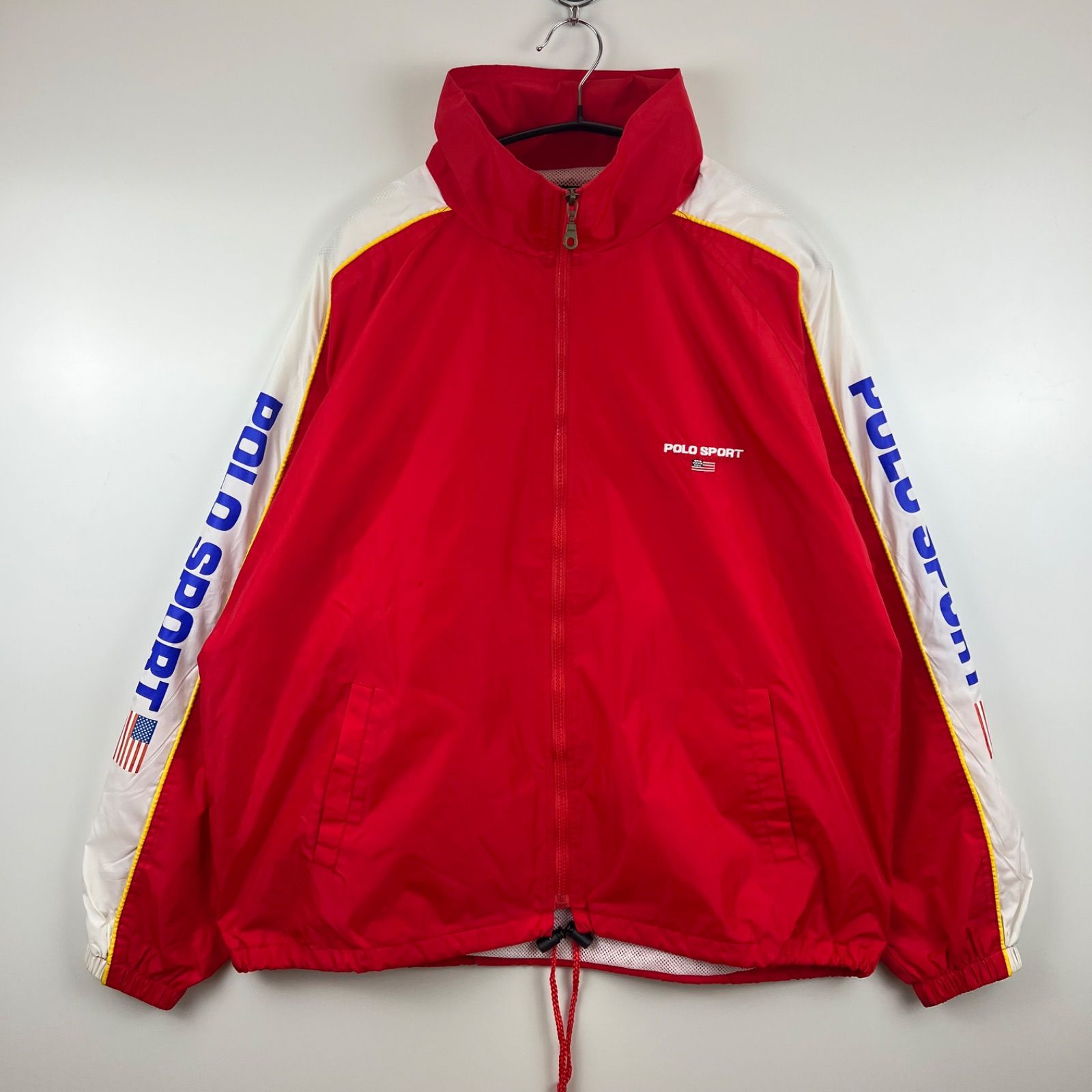 ポロ　スポーツ　ラルフローレン　ジャンバー　ブルゾン　M POLO SPORT Ralph Lauren 90s nylon jacket M USA pattern ポロ