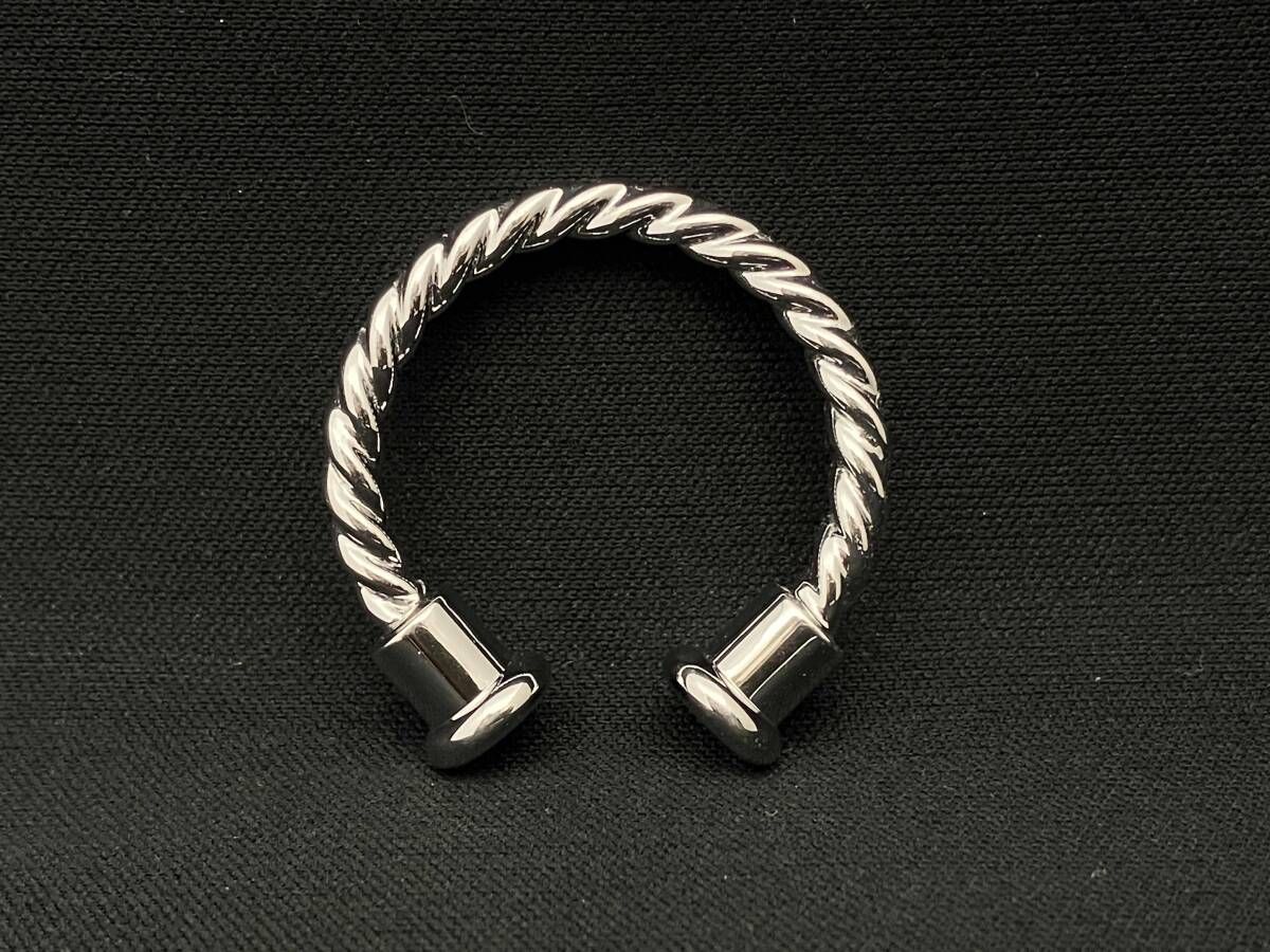 BVLGARI キーホルダー キーリング SV 925 sterling ツイスト ロープ デザイン 17.5g