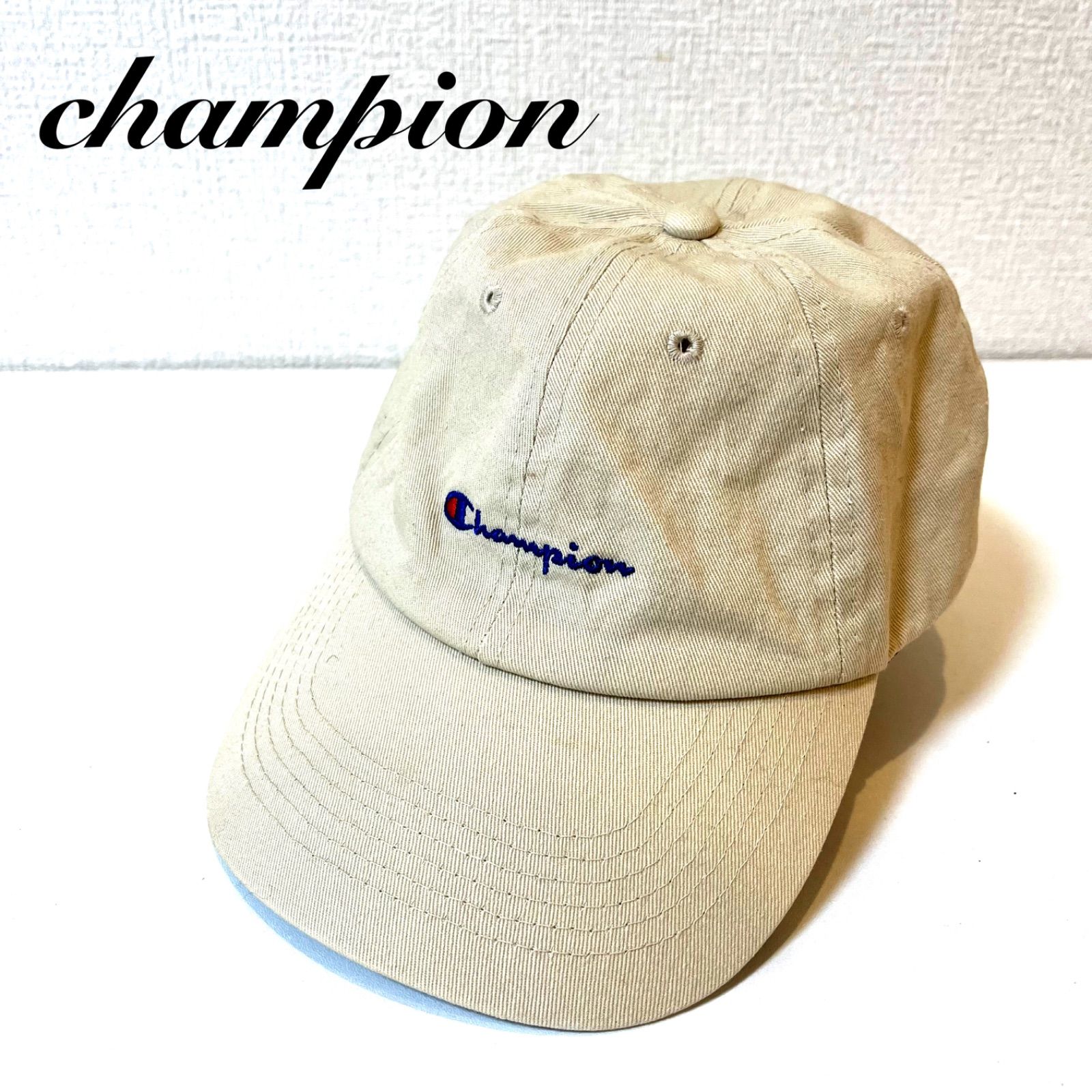 champion チャンピオン ベージュ ロゴキャップ フリーサイズ