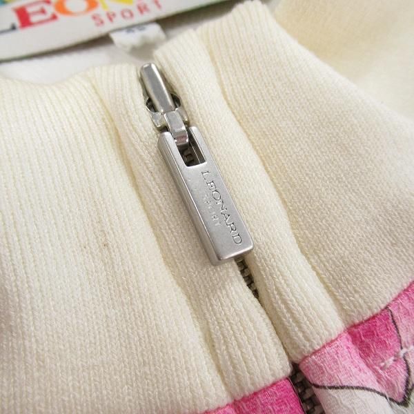 LEONARD レオナール SPORTS シアー ブルゾン 花柄 アルファベット LEONARD SPORTレオナール スポーツ ジャケット コート 花柄 LEONARD