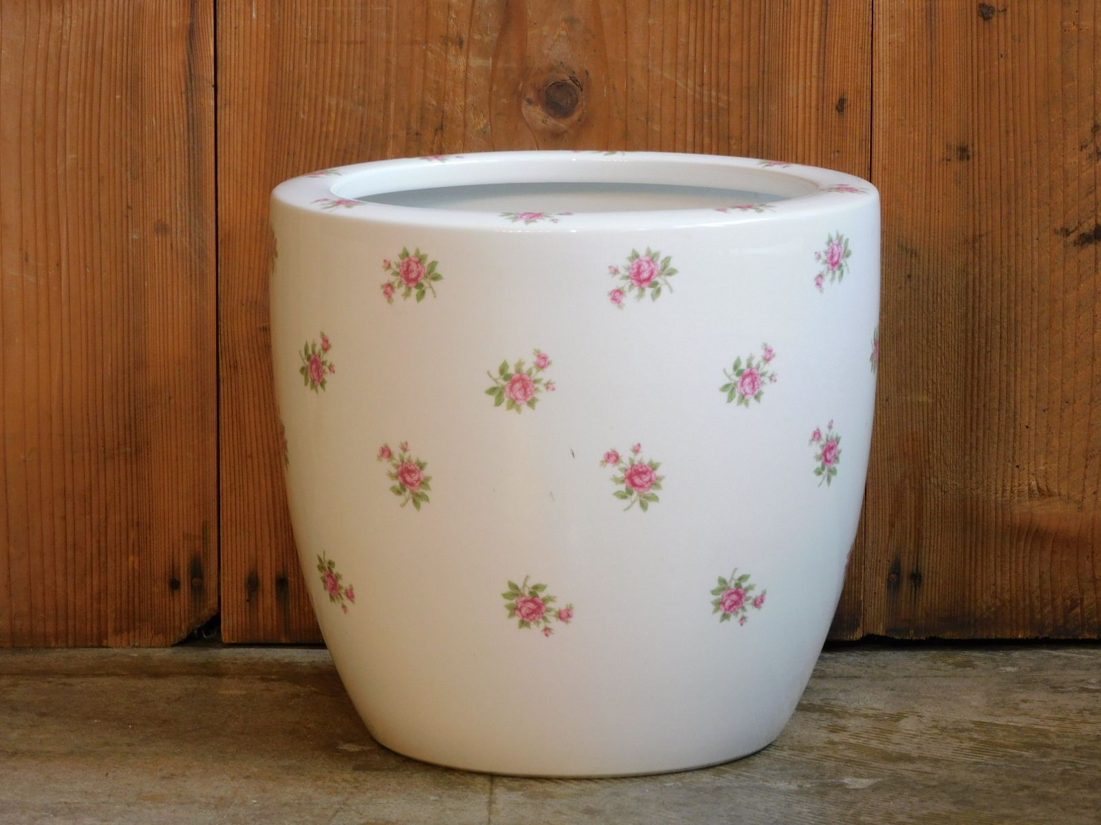 ノリタケ 花柄 火鉢 HK-a-05595 日陶 noritake アールデコ 鉢カバー メダカ鉢