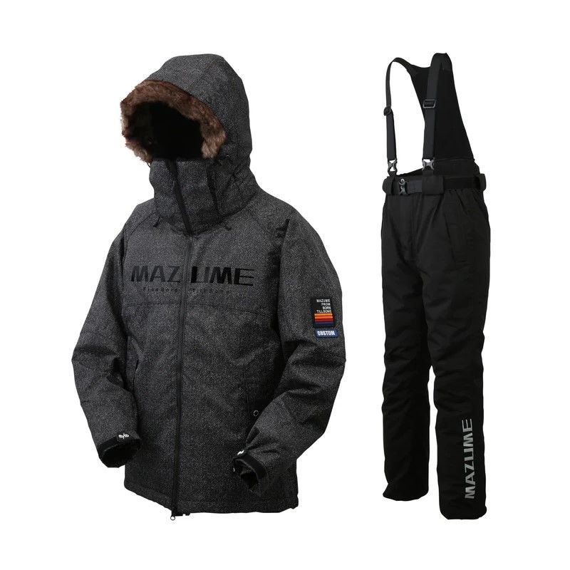 MZFW-868 mazume コンタクトオールウェザースーツ カスタム LL ブラックヘリンボーン | 防寒着 防寒ウェア 上下セット