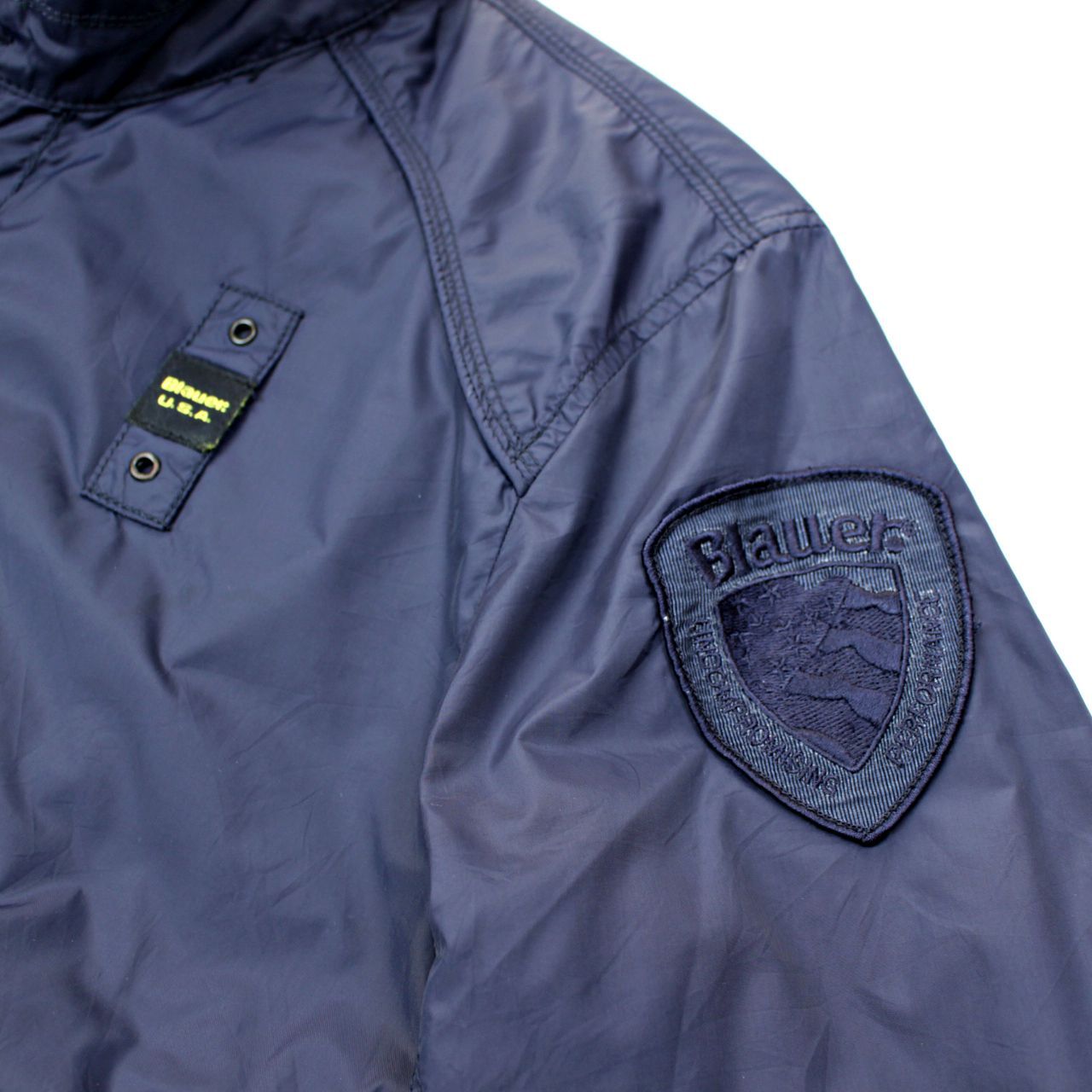 ブラウアー BLAUE USA ナイロンジャケット ブルゾン ネイビー Lサイズ 