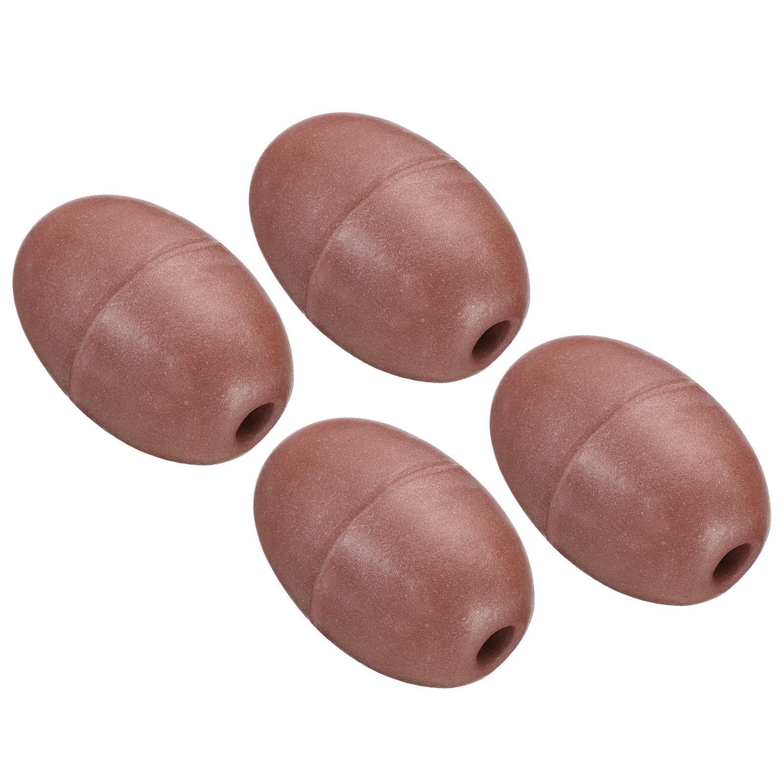 PATIKIL 3.94＂ x 2.36＂ ロープブイ 4個セット 190g 深海用浮きロープブイ トレイルマーカー ドック浮き カヤック ボート スイミングプール 赤色