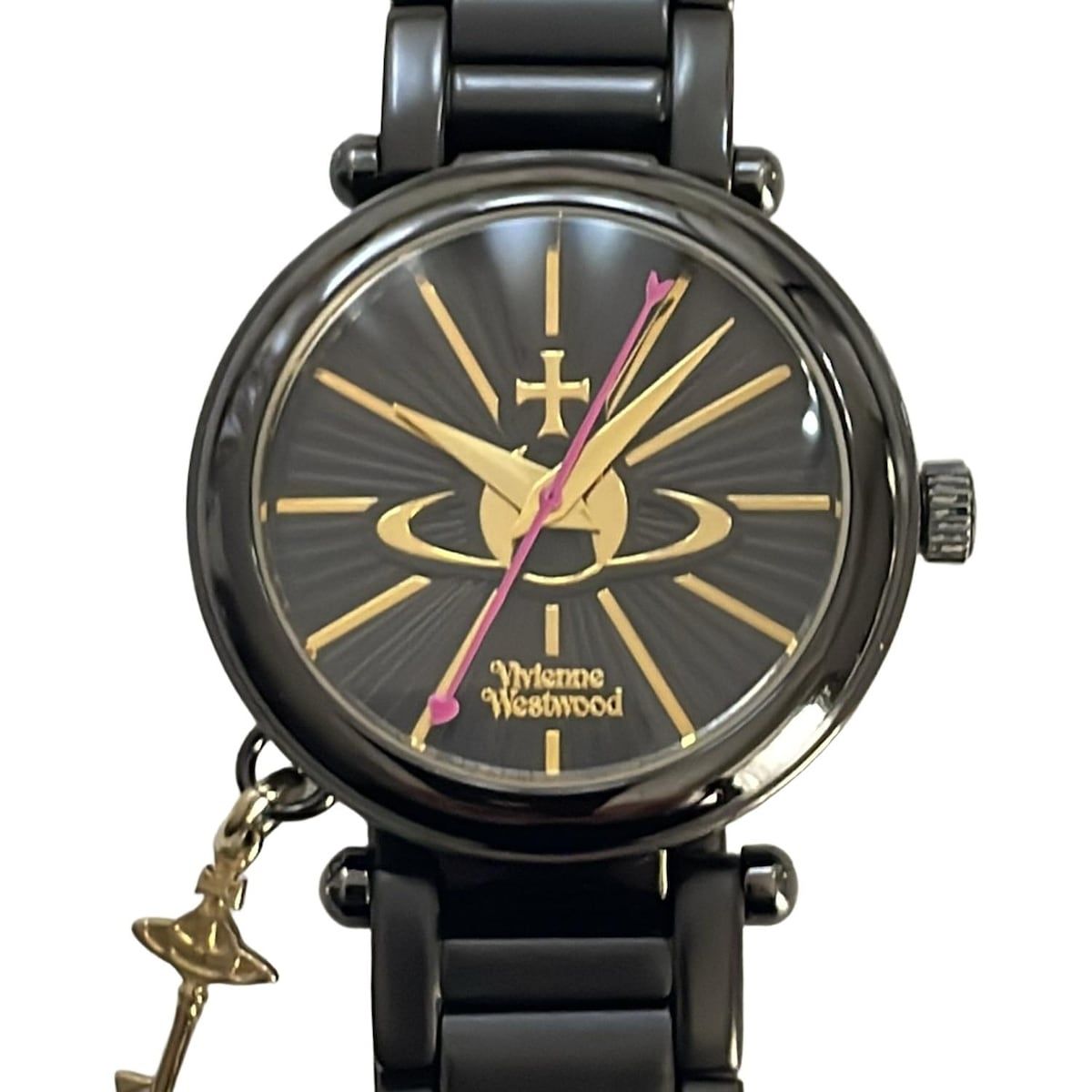 VivienneWestwood ヴィヴィアンウエストウッド 腕時計 - VV006KBK レディース キー 鍵 黒×ゴールド