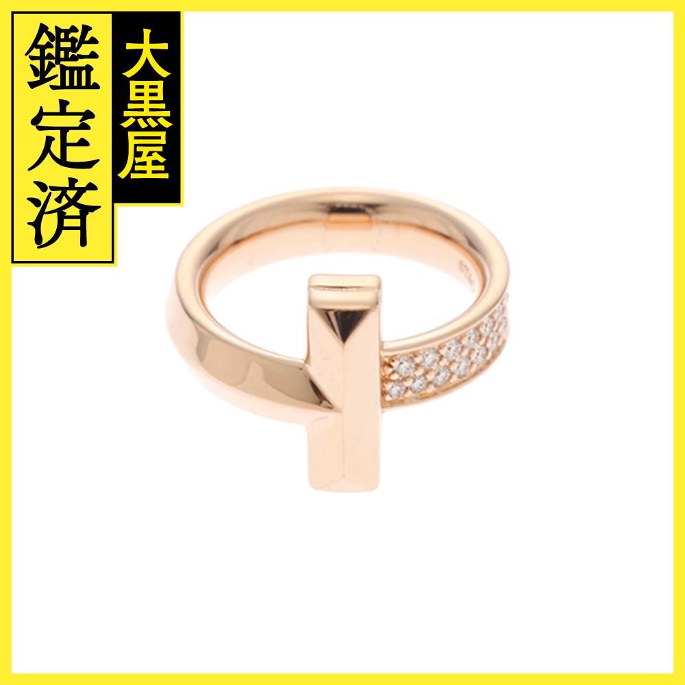 TIFFANY＆CO ティファニー リング Tワンリング ダイヤモンド PG 0.21ct 10.5g #8【434】