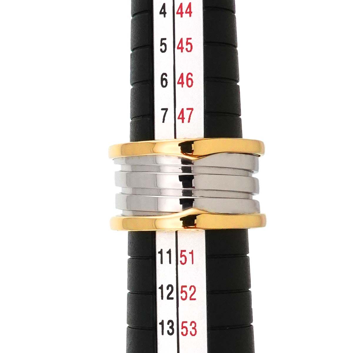 BVLGARI ビーゼロワン 50 BVLGARI ビーゼロワン 4バンド #50 リング K18 YG WG イエロー