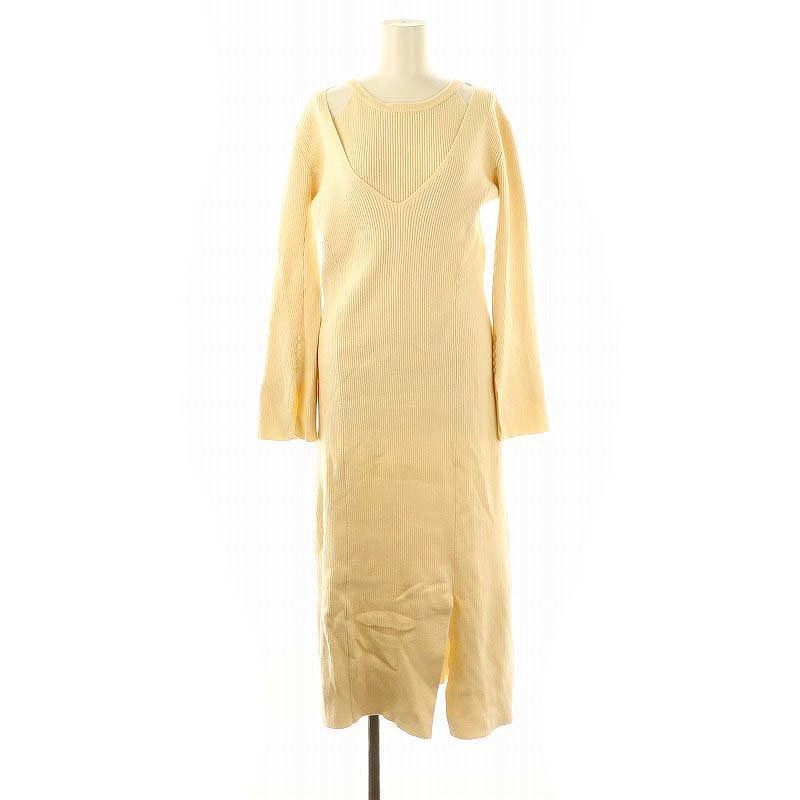 アメリ AMERI 22AW AMERICAN SLEEVE LAYERED KNIT DRESS ワンピース  