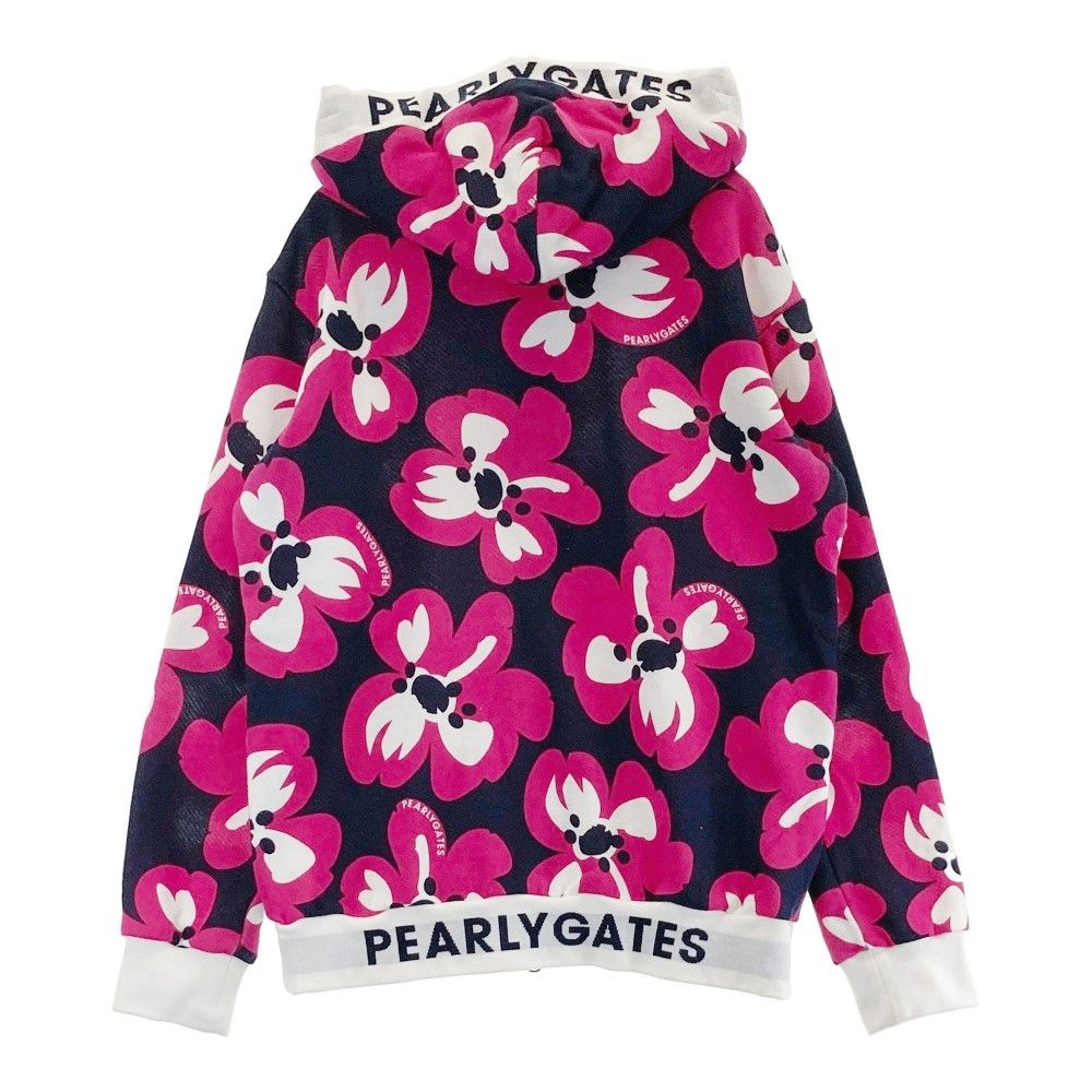 サイズ：1 PEARLY GATES パーリーゲイツ ;2022年 スウェット ジップパーカー 花柄 ホワイト系 [240101449449] ゴルフウェア レディース ストスト PEARLY GATES - PEARLY GATES(パーリーゲイツ) パーカー サイズ1
