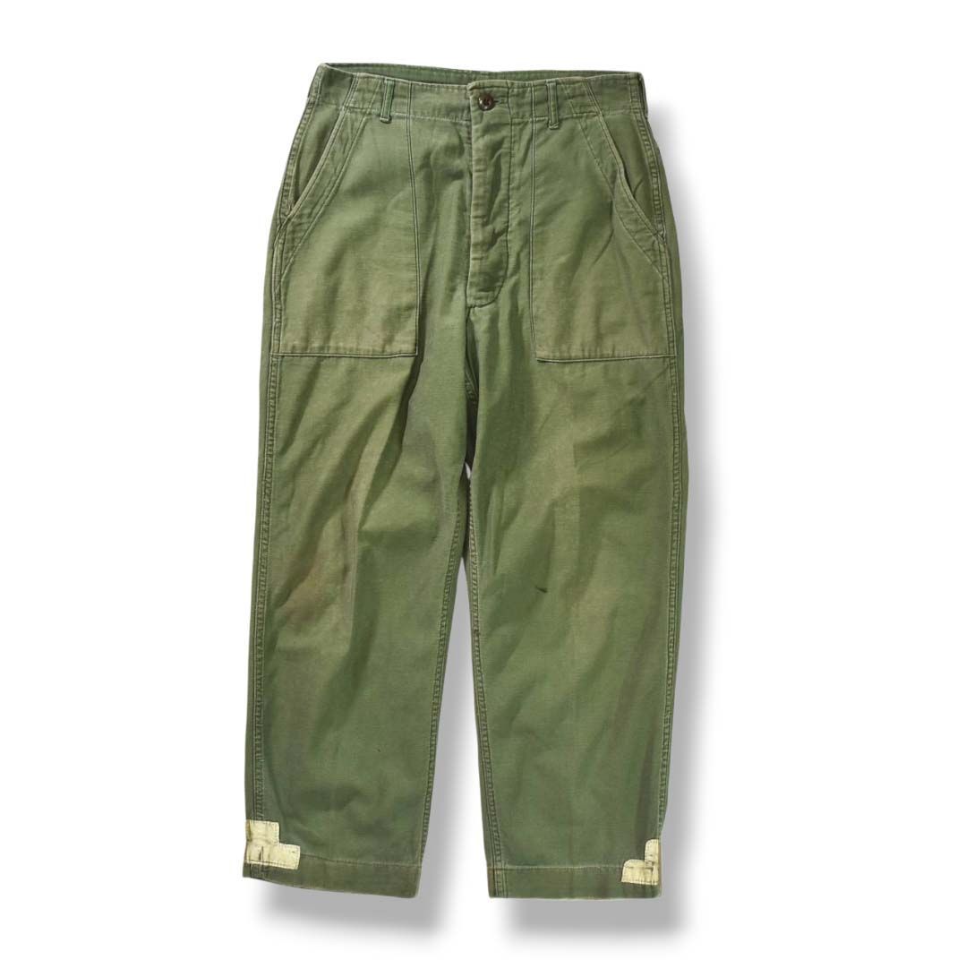60sコットンサテンベイカーパンツ サイドアジャスター US ARMY