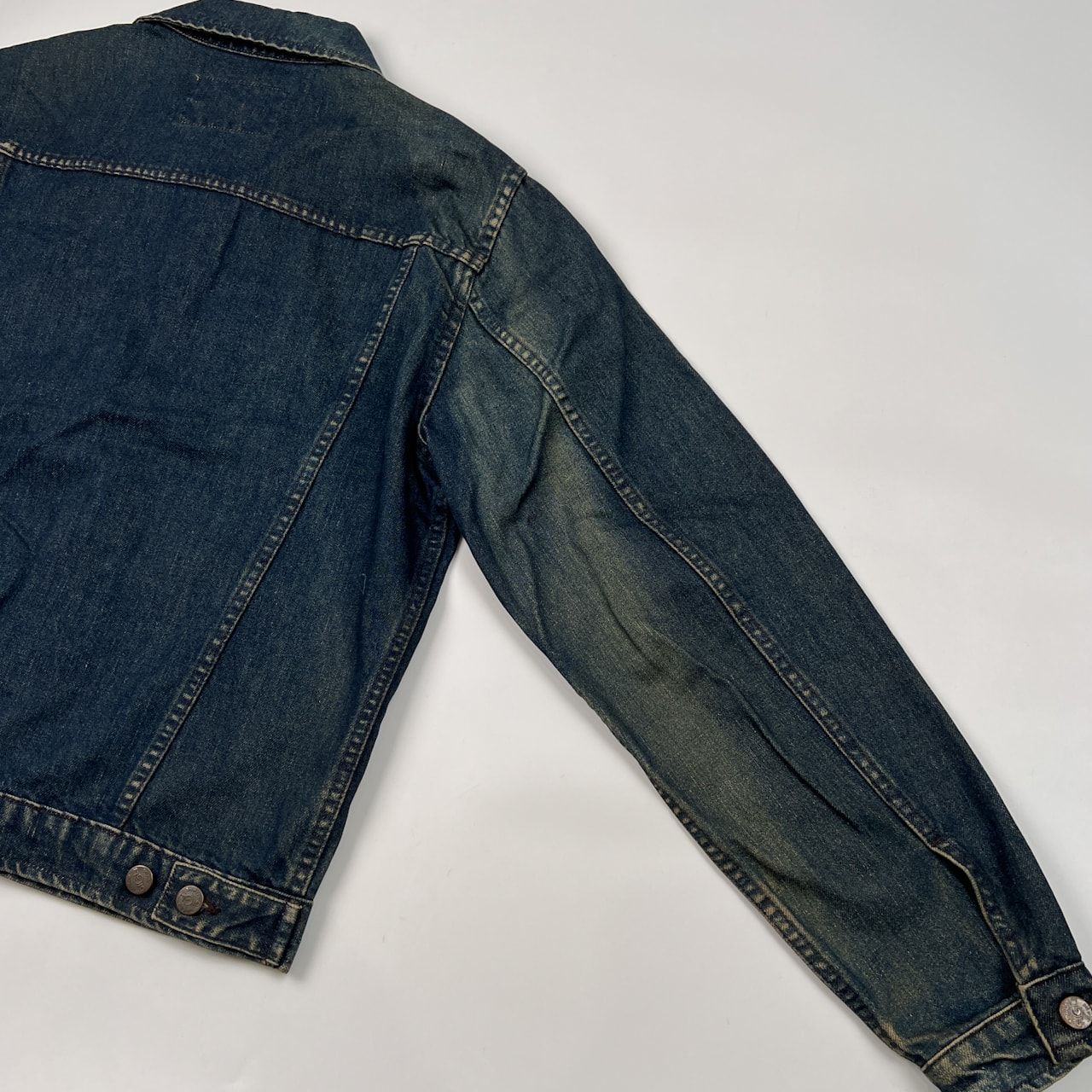 美品✨ロメオジリ ROMEO GIGLI ジャケット 光沢感 モスグリーン L1990's ROMEO GIGLI (MEN) Gradation_Dyed Design Cotton Drill