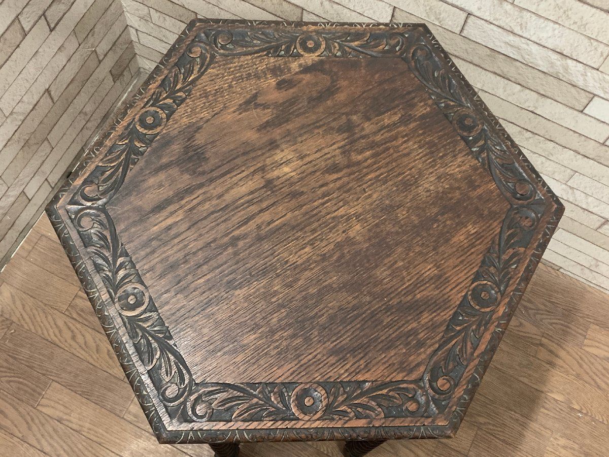 英国アンティーク ツイストレッグ コーヒーテーブル サイドテーブル