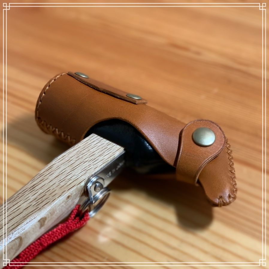 snow peakペグハンマー専用 レザーカバー - メルカリ