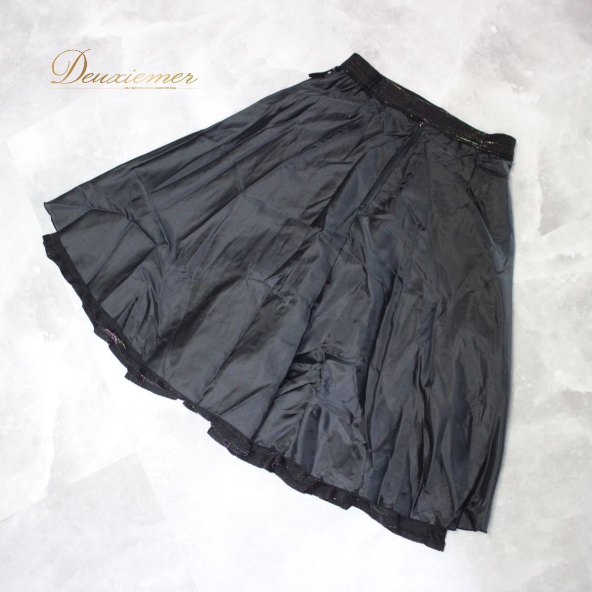 美品 社交ダンス衣装】 ブラック系 黒 スカート レッスン
