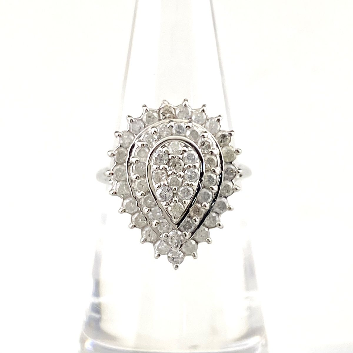 メレダイヤ デザインリング プラチナ 指輪 リング 9.5号 Pt900