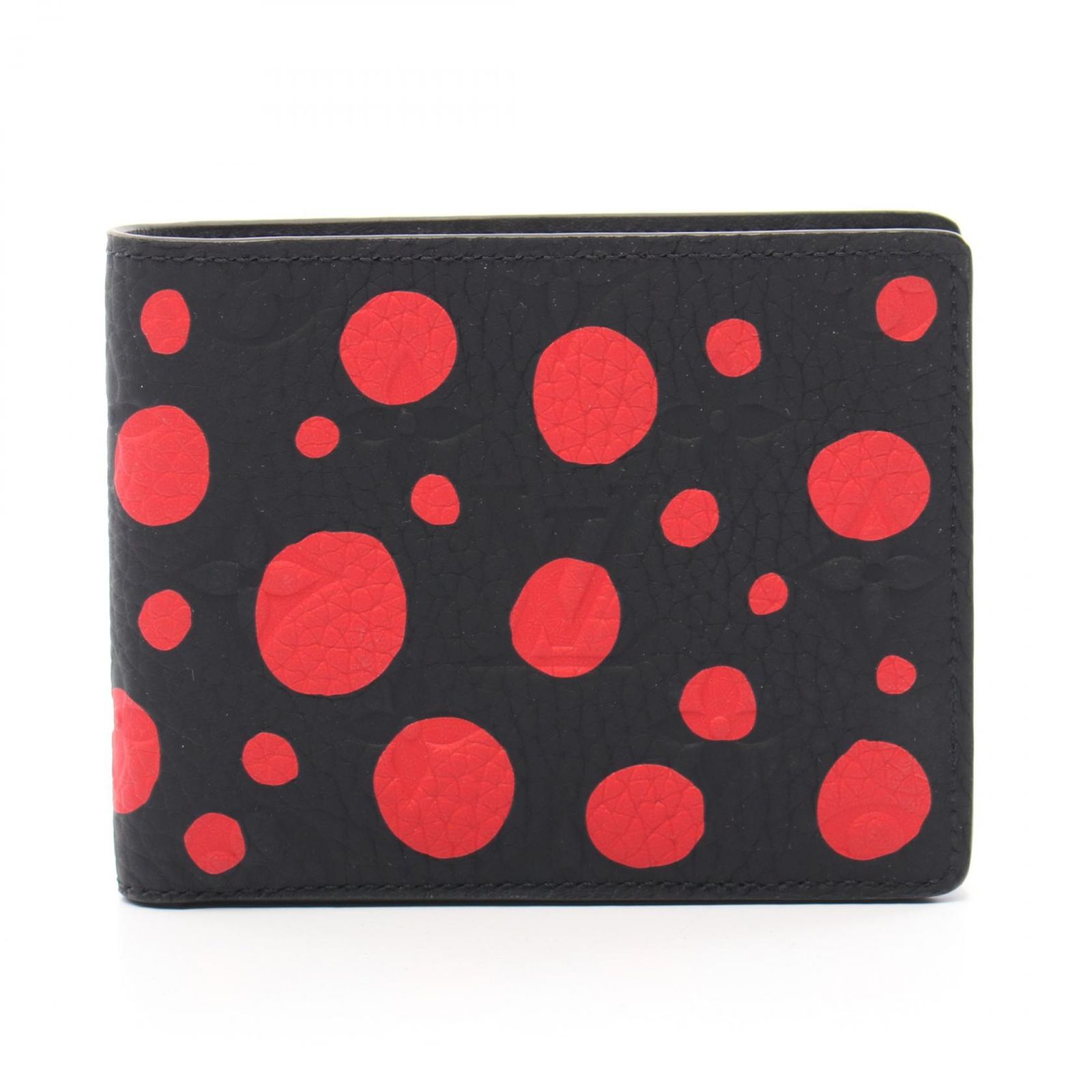 ルイ ヴィトン LOUIS VUITTON 二つ折り財布 LOUIS VUITTON × yayoi kusama ポルトフォイユ スレンダー M81902 ノワール|ルージュ レザー LV×YK ポルトフォイユ スレンダー メンズ