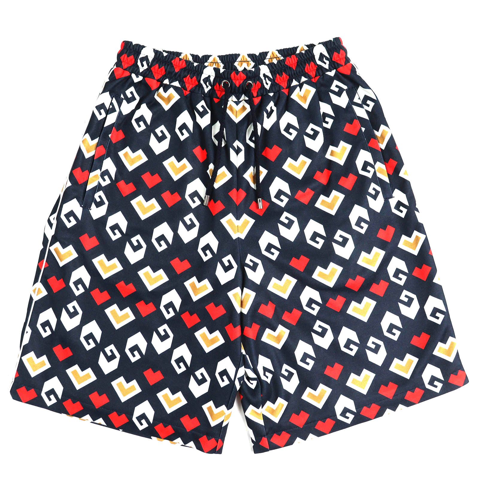 未使用品△GUCCI グッチ 23AW 752639 総柄デザイン ハーフパンツ
