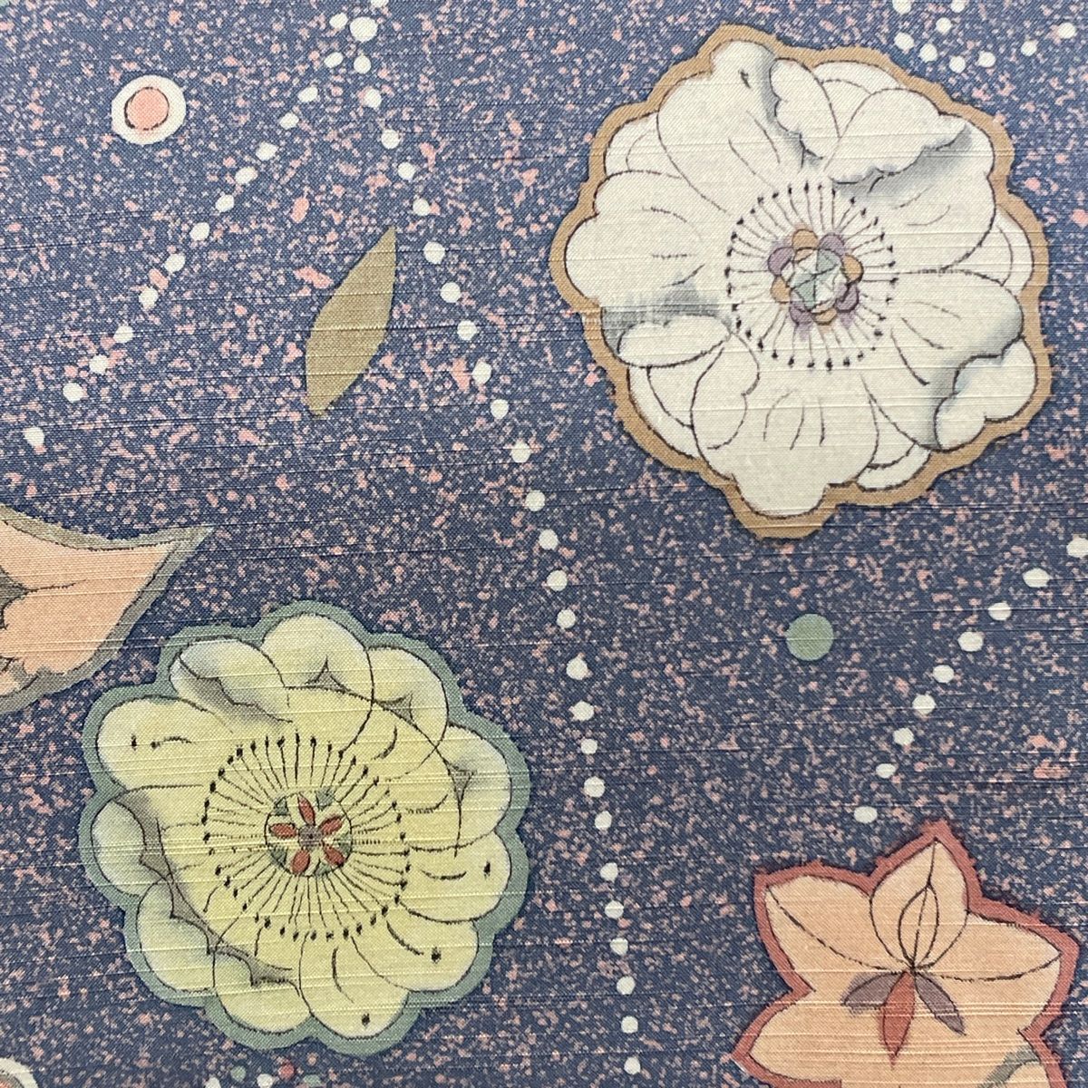 袋帯 美品 秀品 紬地 草花 青灰色 お太鼓柄 正絹 【中古】 - メルカリ