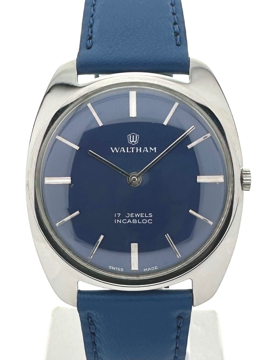 WALTHAM 2241 OH済み 手巻き時計 ブルー ウォルサム - メルカリ 