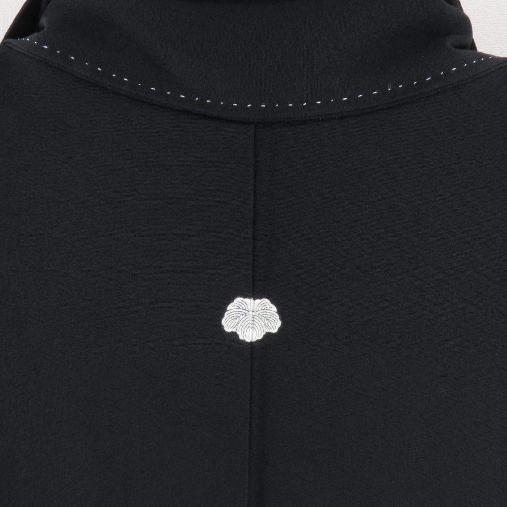 本加賀友禅 黒留袖 宮野勇造 梅に江戸町風景文様 正絹 袷 広衿 比翼付