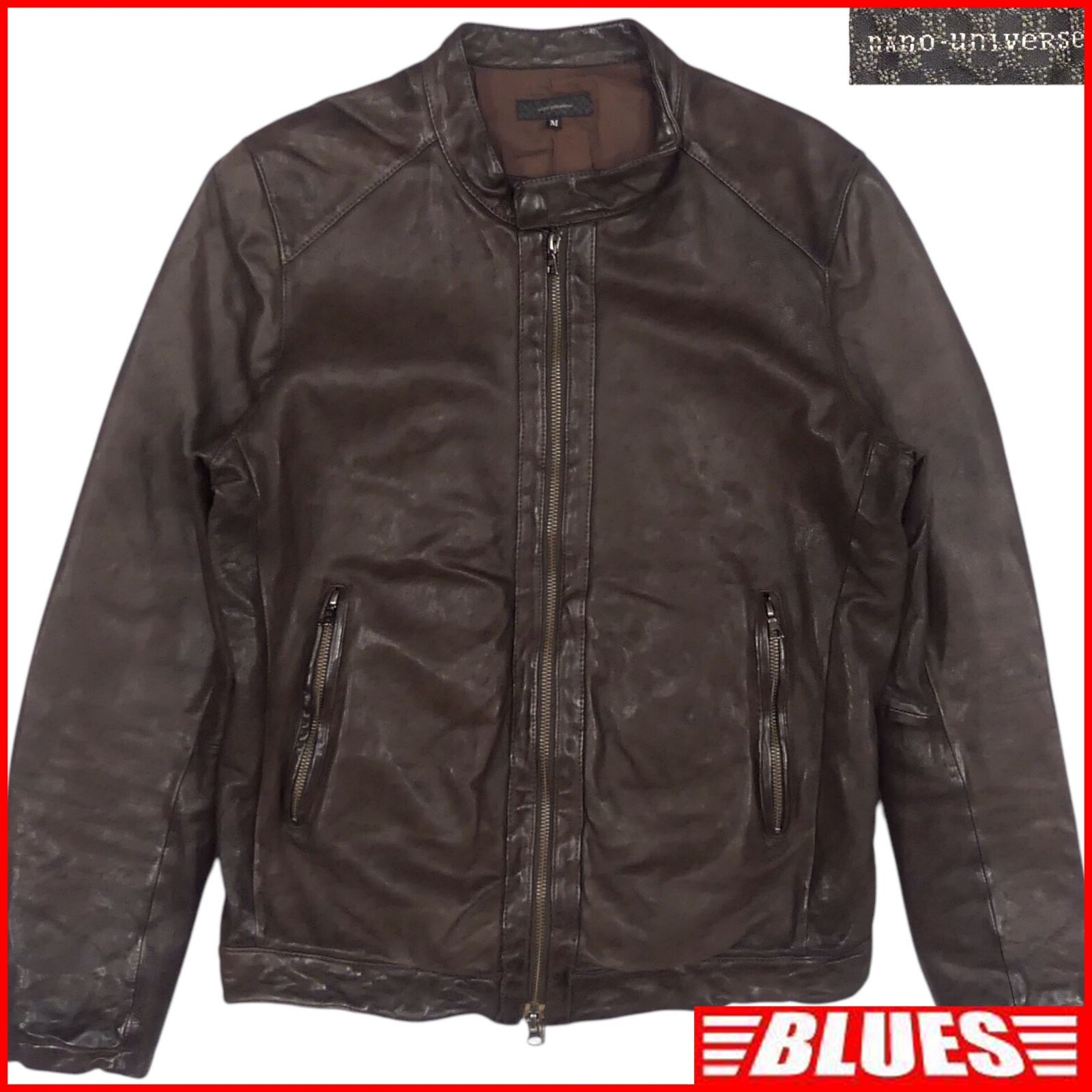 Nano universe ナノユニバース ライダースジャケット M 本革 シングル