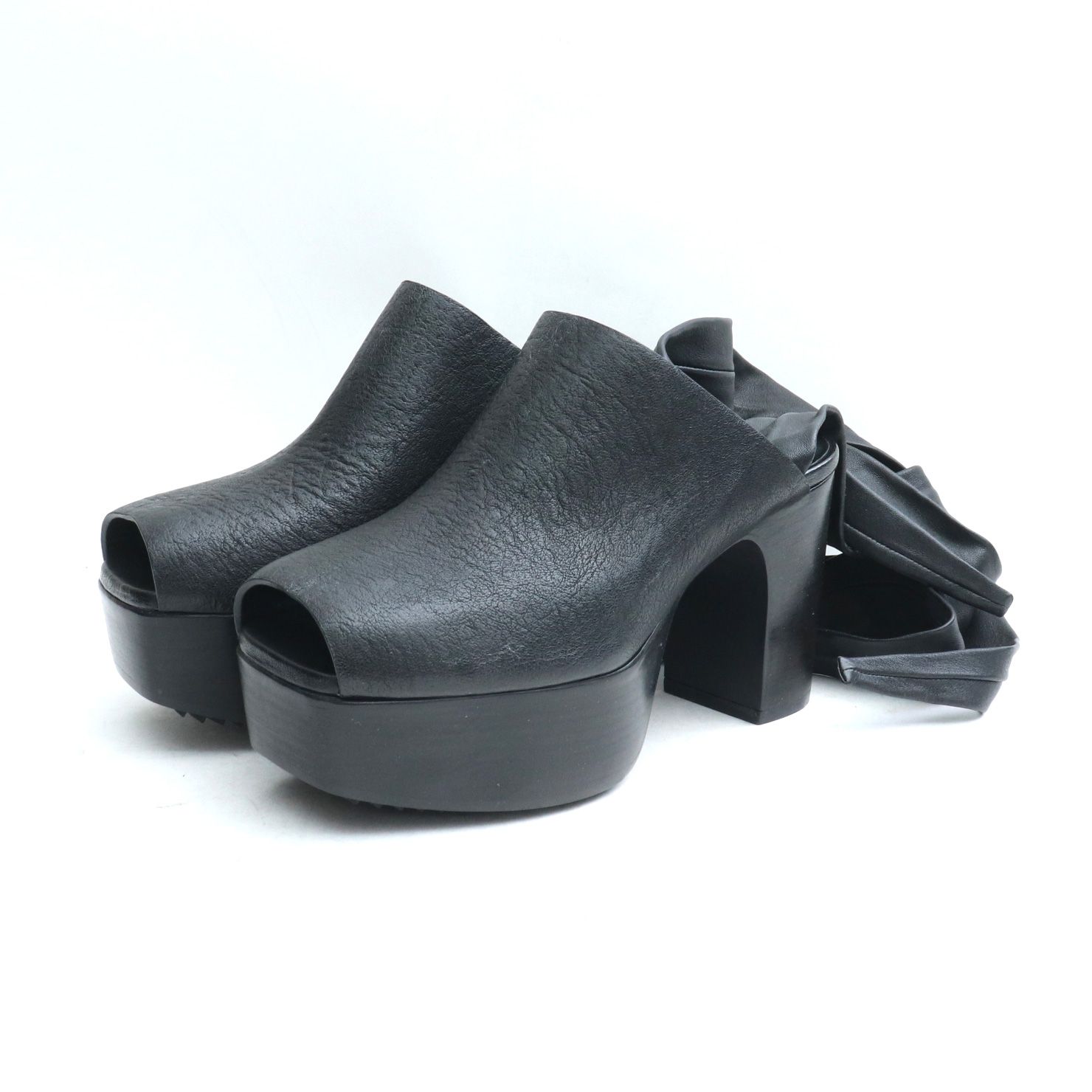 未使用 RICK OWENS Bea Arthur Leather Sandals - GRAIZ-UsedBrand