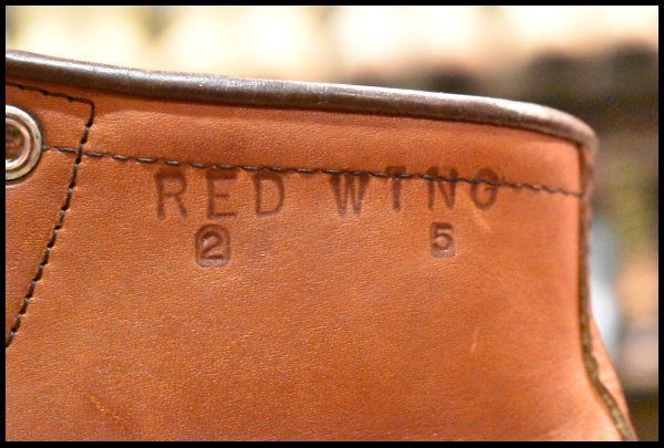 8.5D 美品 旧犬タグ スクエアステッチ 84年5月刻印】レッド