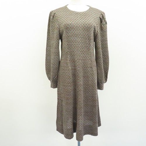 サイトウトヨコ 斉藤都世子 ワンピース ロング ニットワンピースドット a935479