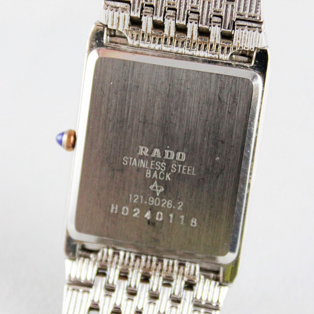 RADO ラドー クォーツ 2針 レクタンギュラー121.9026.2GP SS RADO ラドー クォーツ 2針 レクタンギュラー121.9026.2GP SS